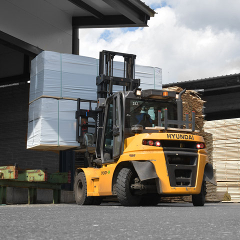 Hyundai 80D 9-vorkheftruck bij Ziegler