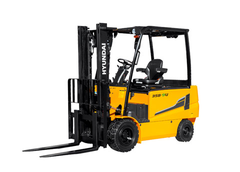 35b-9u hyundai electric forklift on a white background