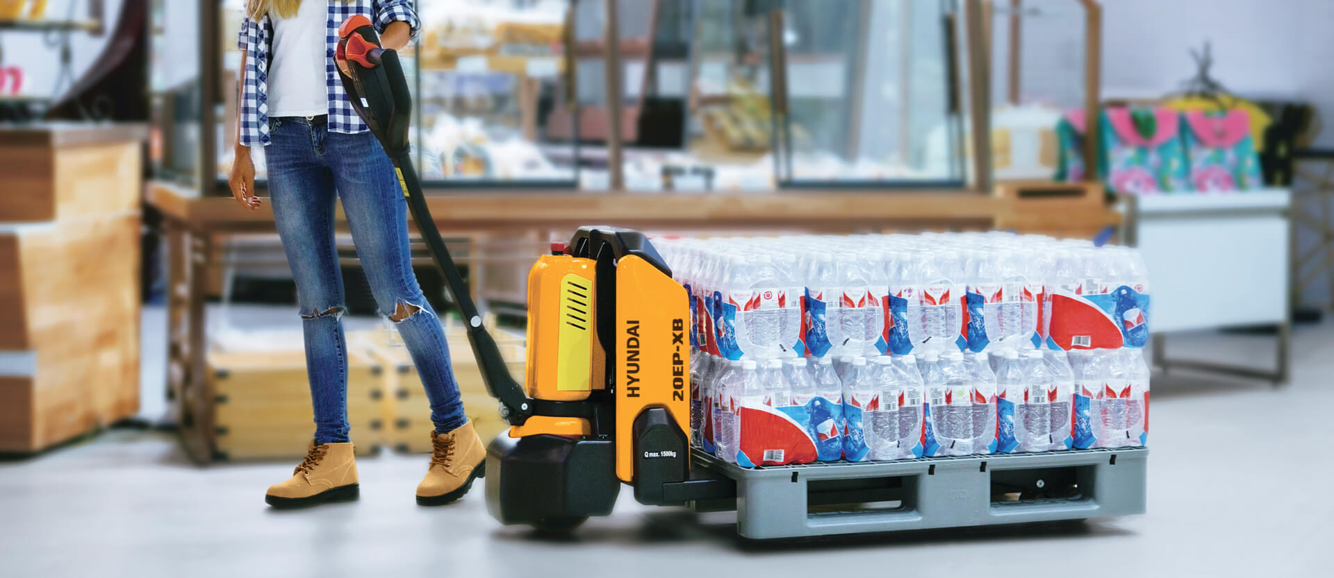 Hyundai Material Handling 12-15-20EP-XB Pallet Truck Supermarket