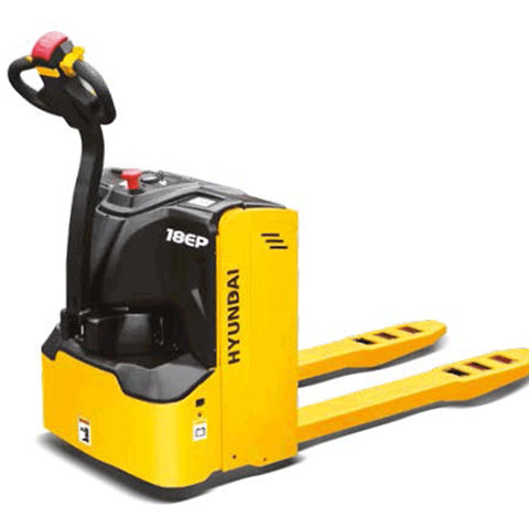 18ep hyundai pallet truck on a white background side-view