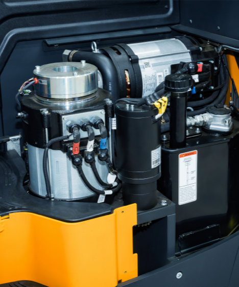 20BR-J Hyundai Material Handling Reach Truck Engine Bay